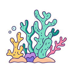 coral reef vector icon, earth day vector illustration - simple illustration of coral reef perfect for logos, and earth day-themed designs.