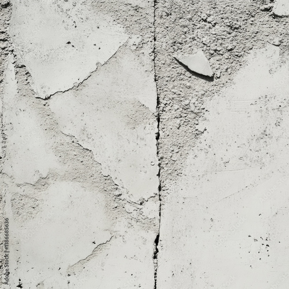 Poster a close-up shot of a worn-out wall with cracks, suitable for use in scenes where distressed or aged 