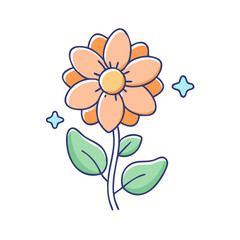 Fototapeta premium flower blooming vector icon, earth day vector illustration - simple illustration of flower blooming perfect for logos, and earth day-themed designs.