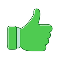 green thumb up vector icon, earth day vector illustration - simple illustration of green thumb up perfect for logos, and earth day-themed designs.