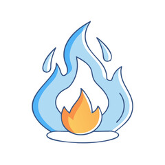 natural gas flame vector icon, earth day vector illustration - simple illustration of natural gas flame perfect for logos, and earth day-themed designs.