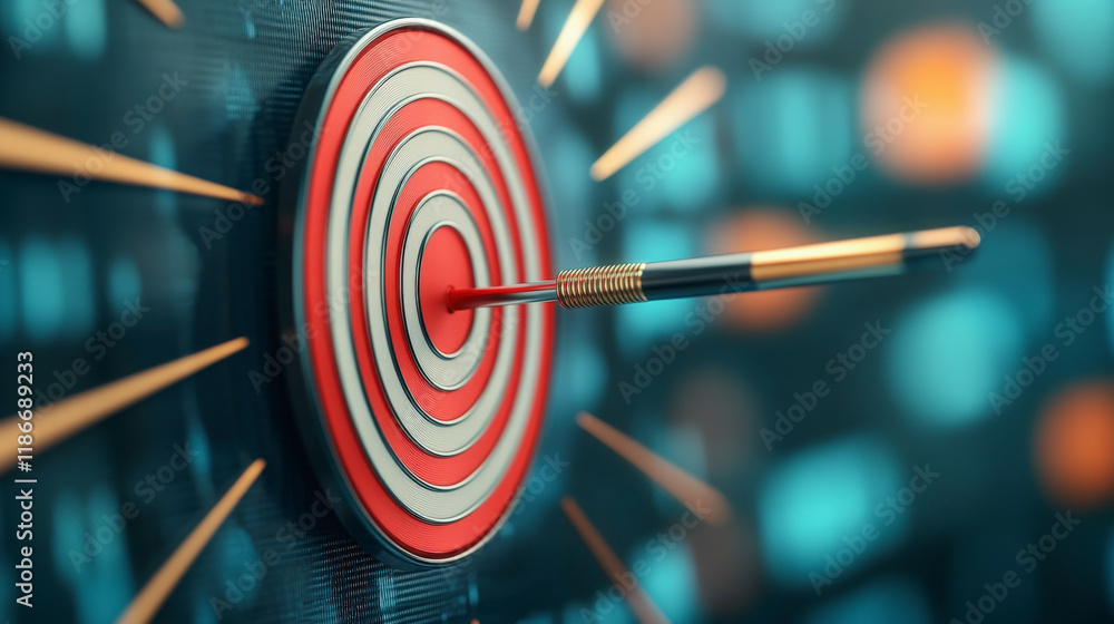 Poster bullseye focus: achieve precision with targeted strategies and expert solutions. enhance accuracy an