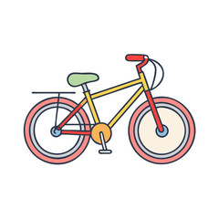 Obraz premium bicycle vector icon, earth day vector illustration - simple illustration of bicycle perfect for logos, and earth day-themed designs.