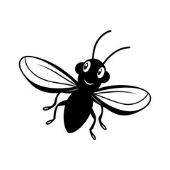 Firefly cartoon vector silhouette
