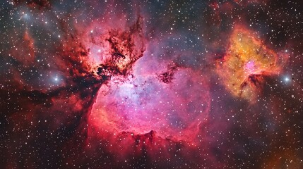 Colorful Cosmic Galaxy Filled with Stars and Nebulae in High Detail