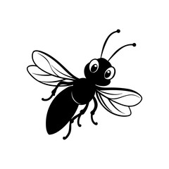 Firefly cartoon vector silhouette
