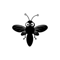 Firefly cartoon vector silhouette