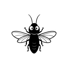 Firefly cartoon vector silhouette