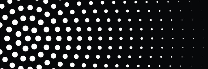 Halftone gradient. Dotted gradient, smooth dots spraying and halftones dot background seamless horizontal geometric pattern vector template set. modern vector ilustration