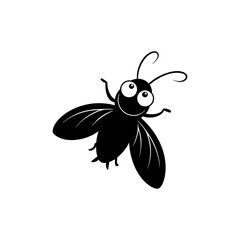 Firefly cartoon vector silhouette
