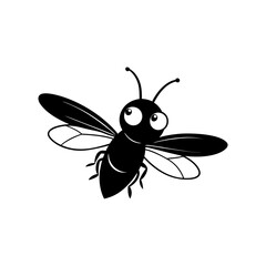 Firefly cartoon vector silhouette