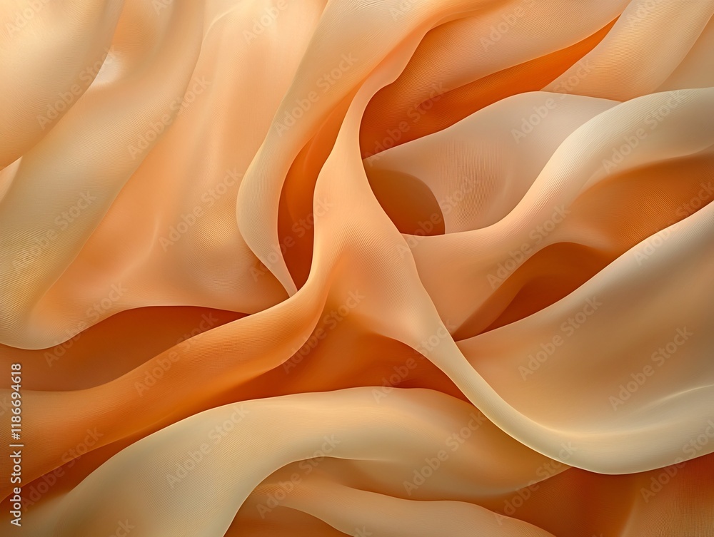 Poster captivating surreal abstract background with flowing lustrous shapes in a vivid color scheme of fier