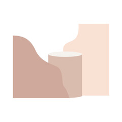 Background vector illustration podium and minimal wall scene, podium minimal abstract background. Abstract shape blue pastel. Stage product on podium modern platform.