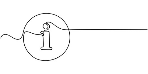 Exclamation mark in one continuous line drawing vector illustration. Pro vector, Exclamation mark, one line continuous drawing. Simple minimalism design style, linear background with exclamation sign.