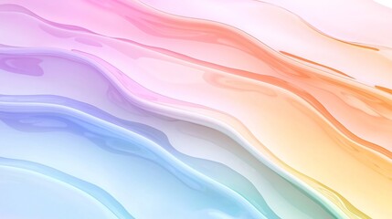 Fototapeta premium Captivating abstract background design featuring mesmerizing watery iridescent wave shapes in a vibrant palette of pastel colors The fluid organic motions and shimmering textures create a dreamlike