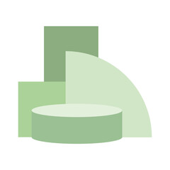 Background vector illustration podium and minimal wall scene, podium minimal abstract background. Abstract shape blue pastel. Stage product on podium modern platform.