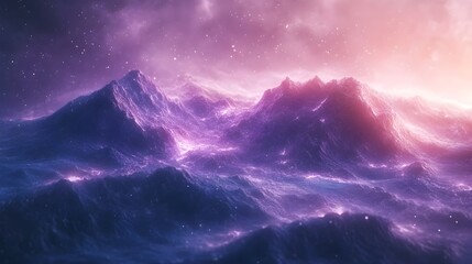 Naklejka premium Serene Watercolor Abstract Background in Soft Blue and Purple Tones