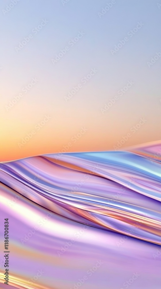 Poster minimalist gradient background of pastel colors blending softly from pink to blue creating a soothin