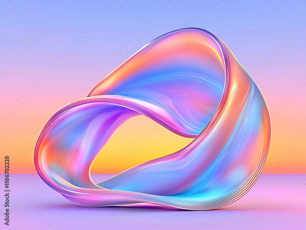 Poster captivating iridescent flowing abstract background design with mesmerizing geometric patterns and so