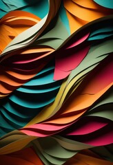 Obraz premium close view unique abstract paper textures showcasing diverse material characteristics intriguing detail, pattern, design, color, palette, artistry