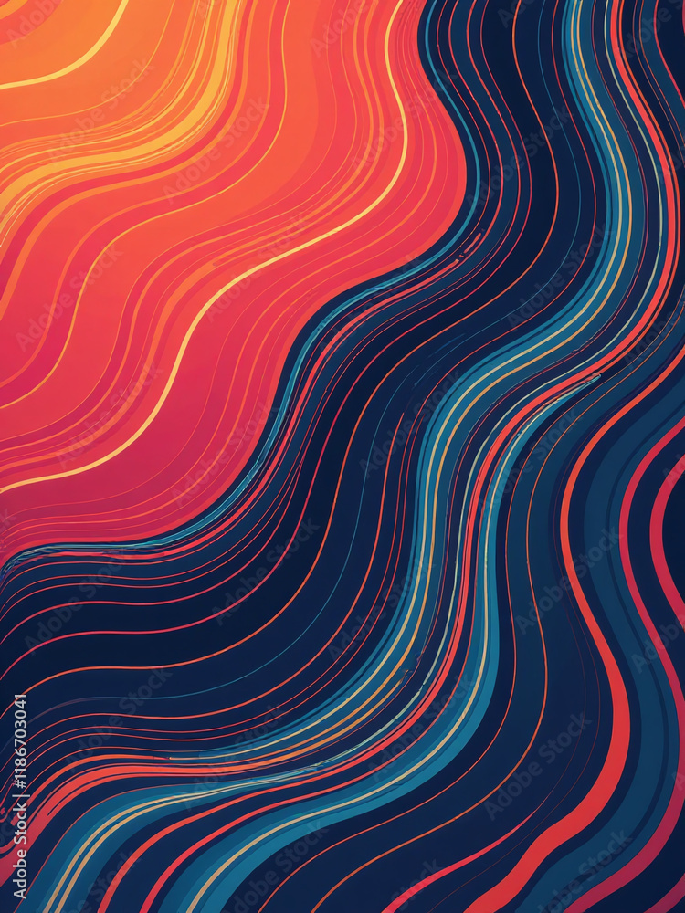 Poster Creates Visually Striking Backgrounds Featuring Abstract Geometric Lines That Resemble Traditional Art Forms With A Unique Twist. 00002