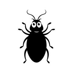 Beetle cartoon vector silhouette