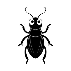 Beetle cartoon vector silhouette