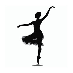 Silhouettes vector illustration of ballet dancers ballerinas beauty dancing.