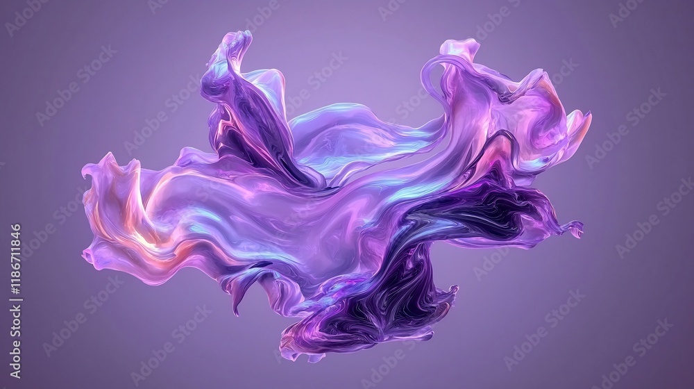 Poster captivating iridescent swirls in a shimmering surrealist composition ethereal digital painting with 