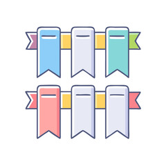 bookmark collection vector icon, book day vector illustration - simple illustration of bookmark collection perfect for logos, and book day-themed designs.