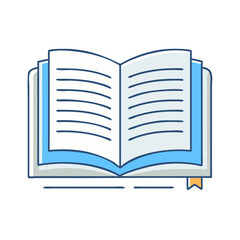 book with open pages vector icon, book day vector illustration - simple illustration of book with open pages perfect for logos, and book day-themed designs.