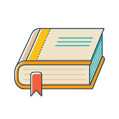 book with ribbon bookmark vector icon, book day vector illustration - simple illustration of book with ribbon bookmark perfect for logos, and book day-themed designs.
