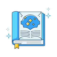 fantasy book vector icon, book day vector illustration - simple illustration of fantasy book perfect for logos, and book day-themed designs.