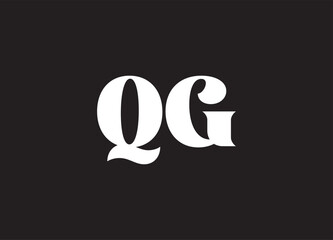 Obraz premium QG letter logo and initial logo design
