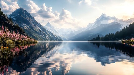 Gravity-Defying Mountain Ranges with Surreal Peaks
