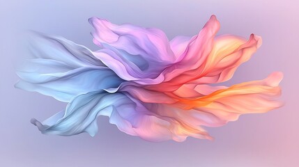 Fototapeta premium Dazzling iridescent abstract design with fluid captivating forms in a kaleidoscopic layout Featuring dynamic brushstrokes a vivid color palette and a surrealist influence