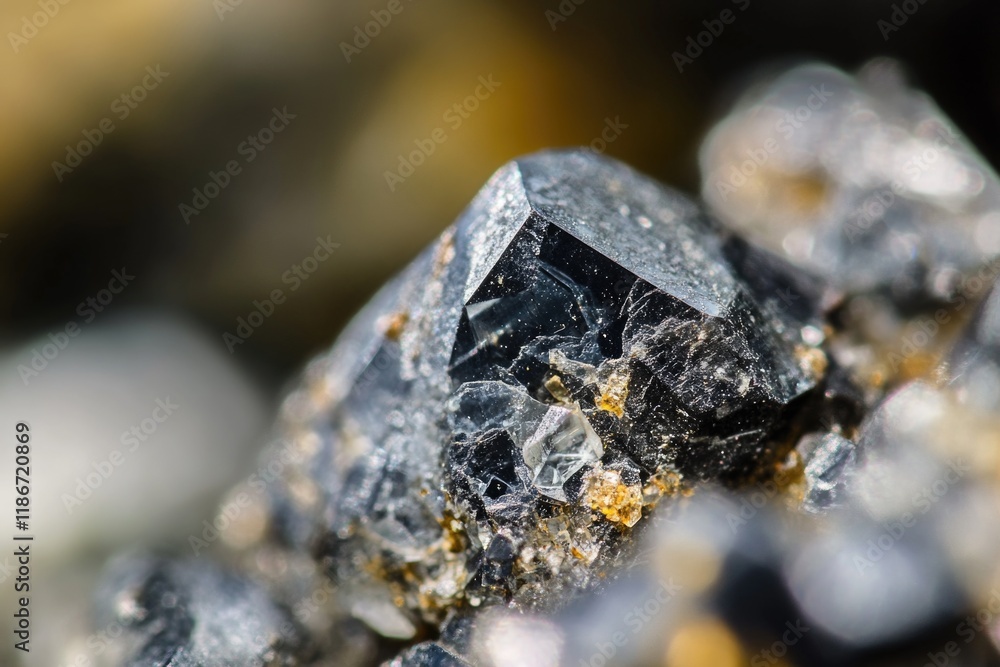 Poster a collection of sparkling crystals in a single frame
