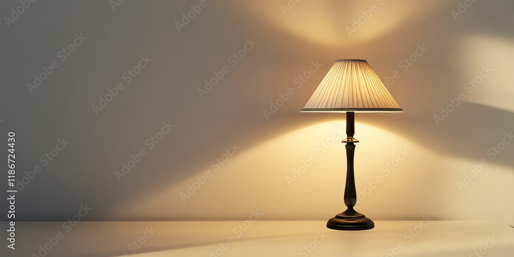 Poster isolated table lamp displayed on a white background, showcasing the elegant design and functionality