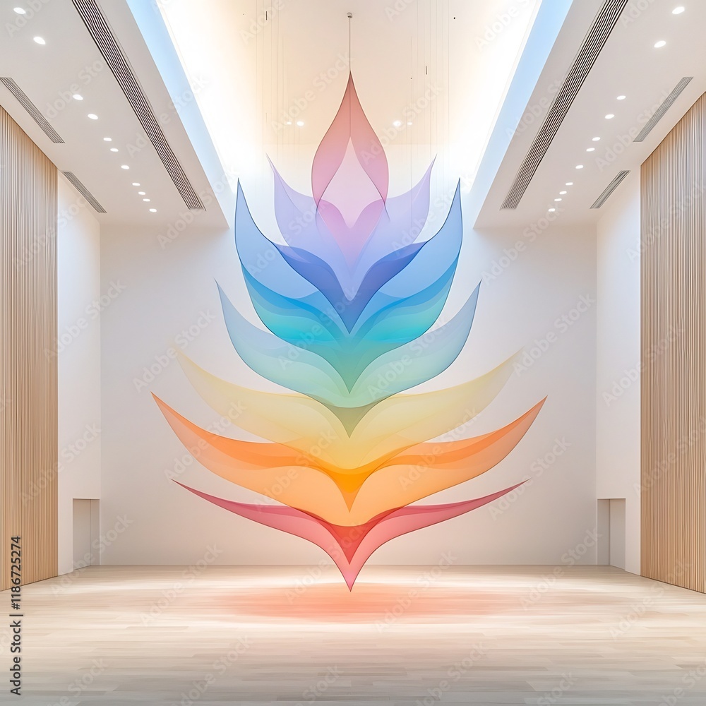 Aufkleber captivating prismatic cascade dazzling abstract geometric in an ethereal dimension a visually stunni
