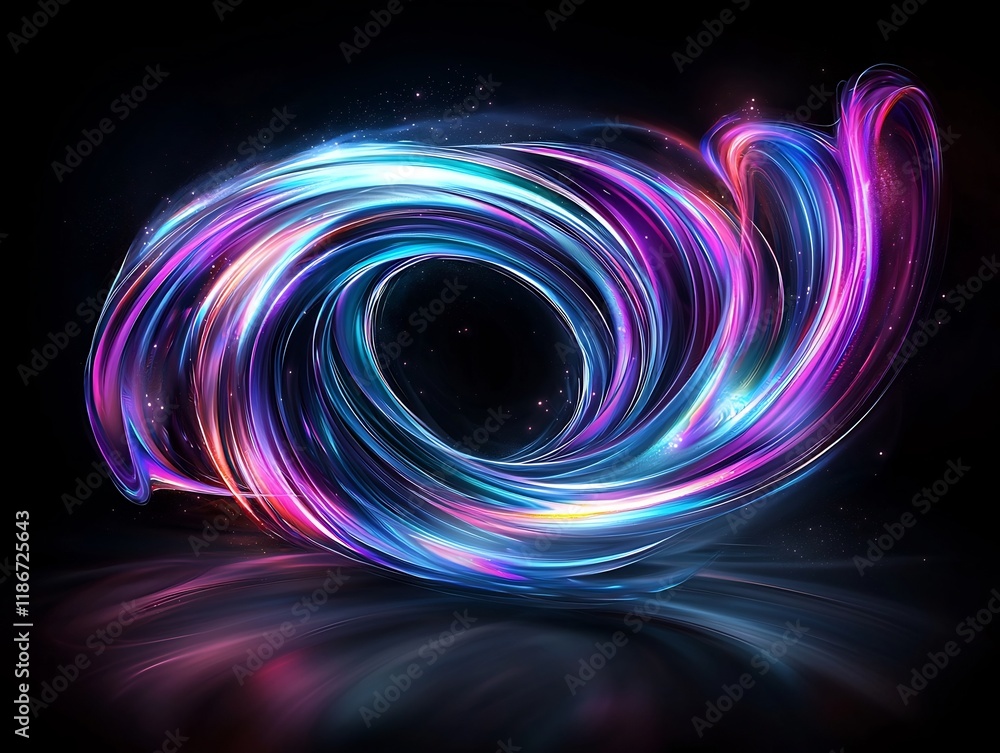 Poster breathtaking abstract design featuring a mesmerizing luminous display of shimmering prismatic shapes