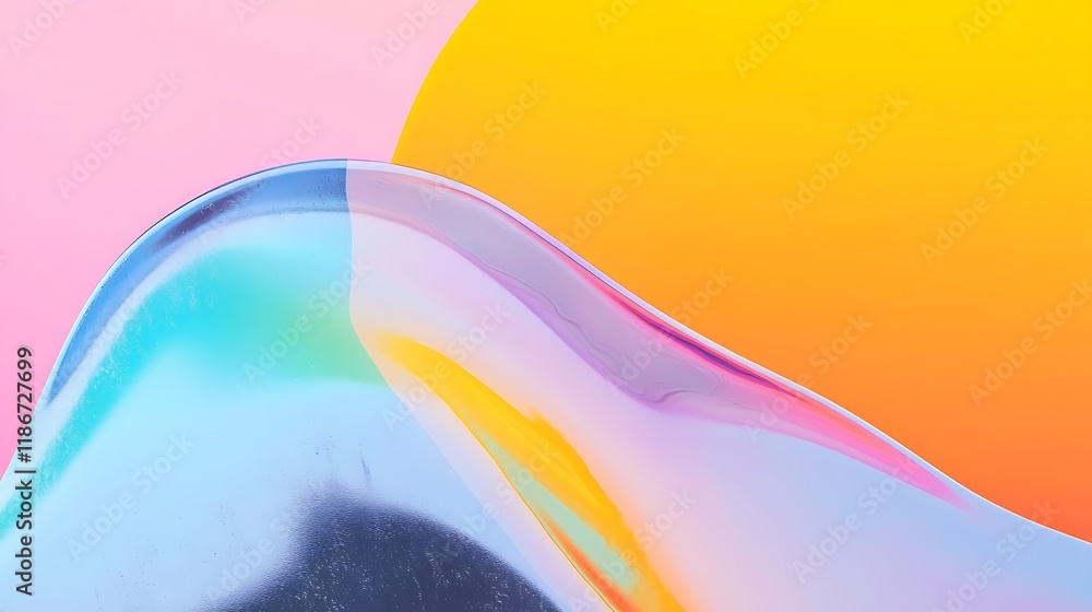Poster captivating blend of digital glitch effects creating a vibrant and abstract visual experience with s