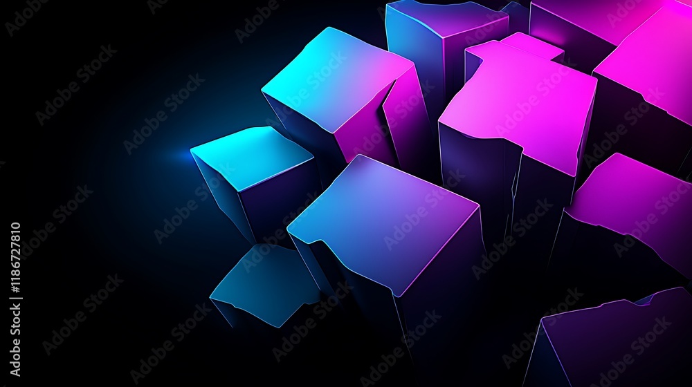 Poster a captivating blend of digital glitch effects creating a dynamic visual composition with vibrant col