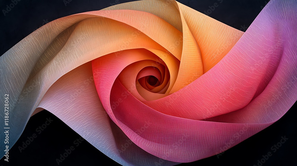 Aufkleber captivating blend of swirling abstract forms in stunning colors highlighting depth and movement for 