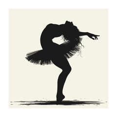 Silhouettes vector illustration of ballet dancers ballerinas beauty dancing.