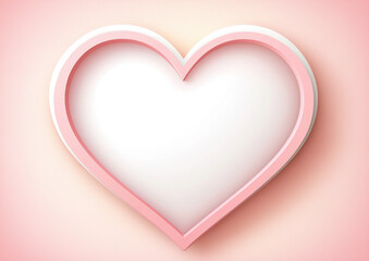 Heart shaped design with pink and white gradients
