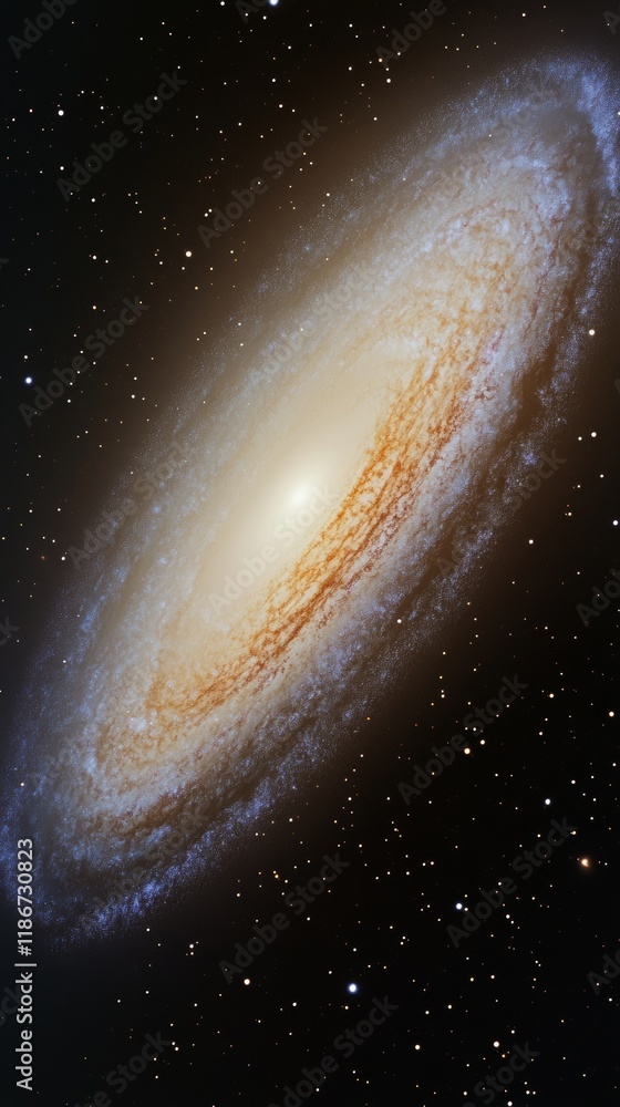 Wall mural galaxy in the universe with copy space vertically 9:16