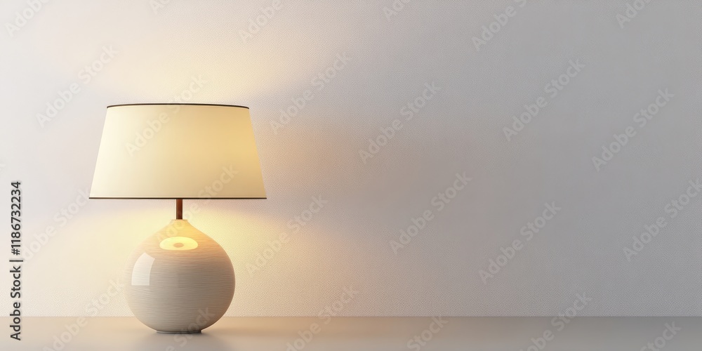 Poster isolated table lamp displayed on a white background, showcasing the elegant design and functionality