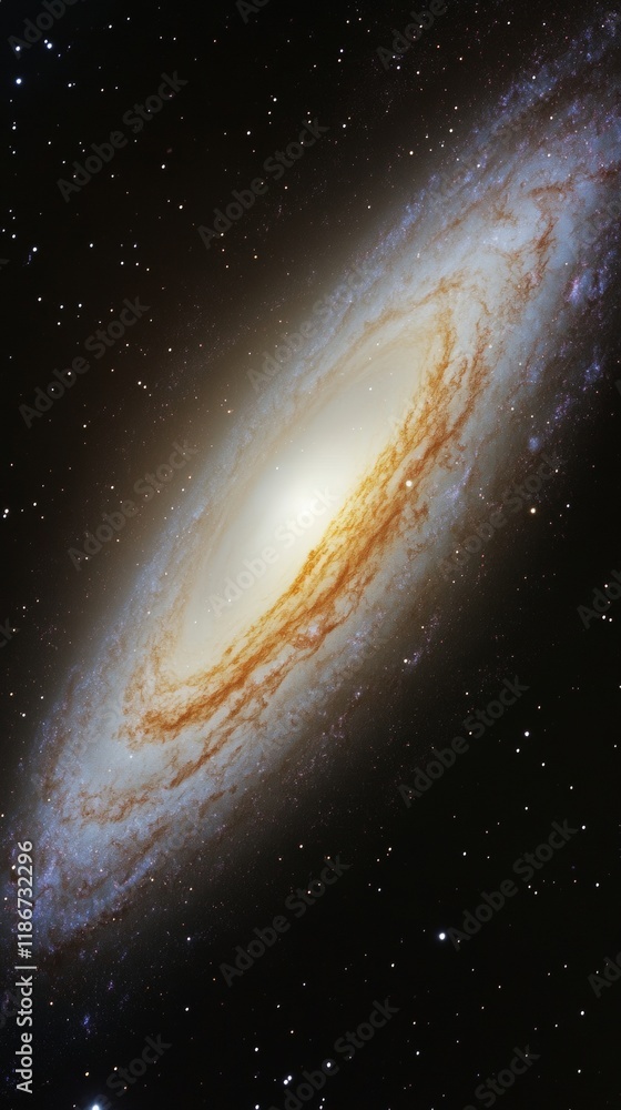 Wall mural galaxy in the universe with copy space vertically 9:16
