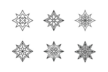 ornamental star design icon vector illustration