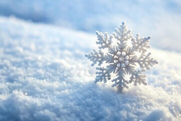 A delicate snowflake gently falls onto a pristine white surface, frost, intricate, snowfall, texture, crystal